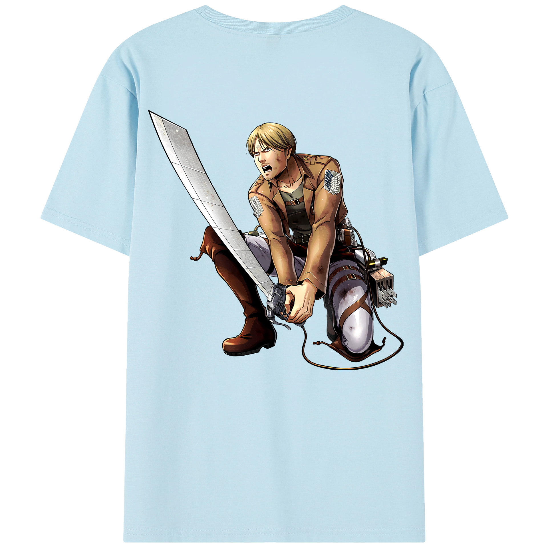 （画像用） 進撃の巨人 ミケ·ザカリアス Attack on Titan Mike Zakarius 綿100％半袖Tシャツ（背面プリント）
